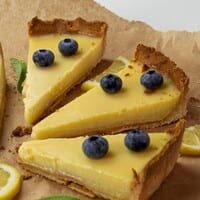 A piece of Lemon cheesecake
